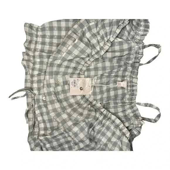 NEW LC Lauren Conrad Green Checkered Off Shoulder Crop Top Women’s XL NWT - Picture 3 of 3